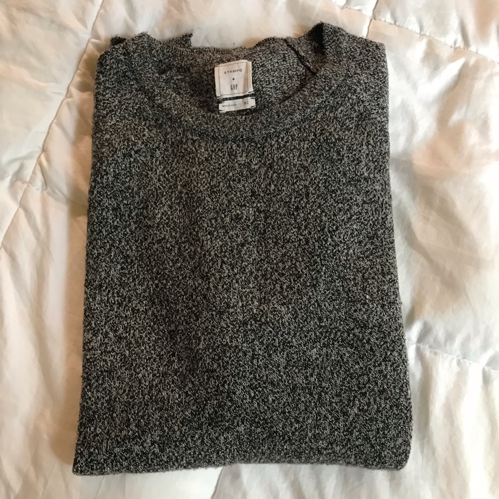 Gap + GQ STAMPD Knit Sweater Marled Black